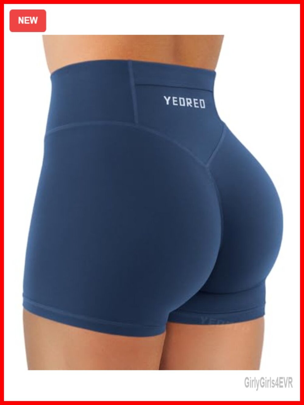 High Waist Biker Shorts 3.5 Inch Scrunch Workout Gym